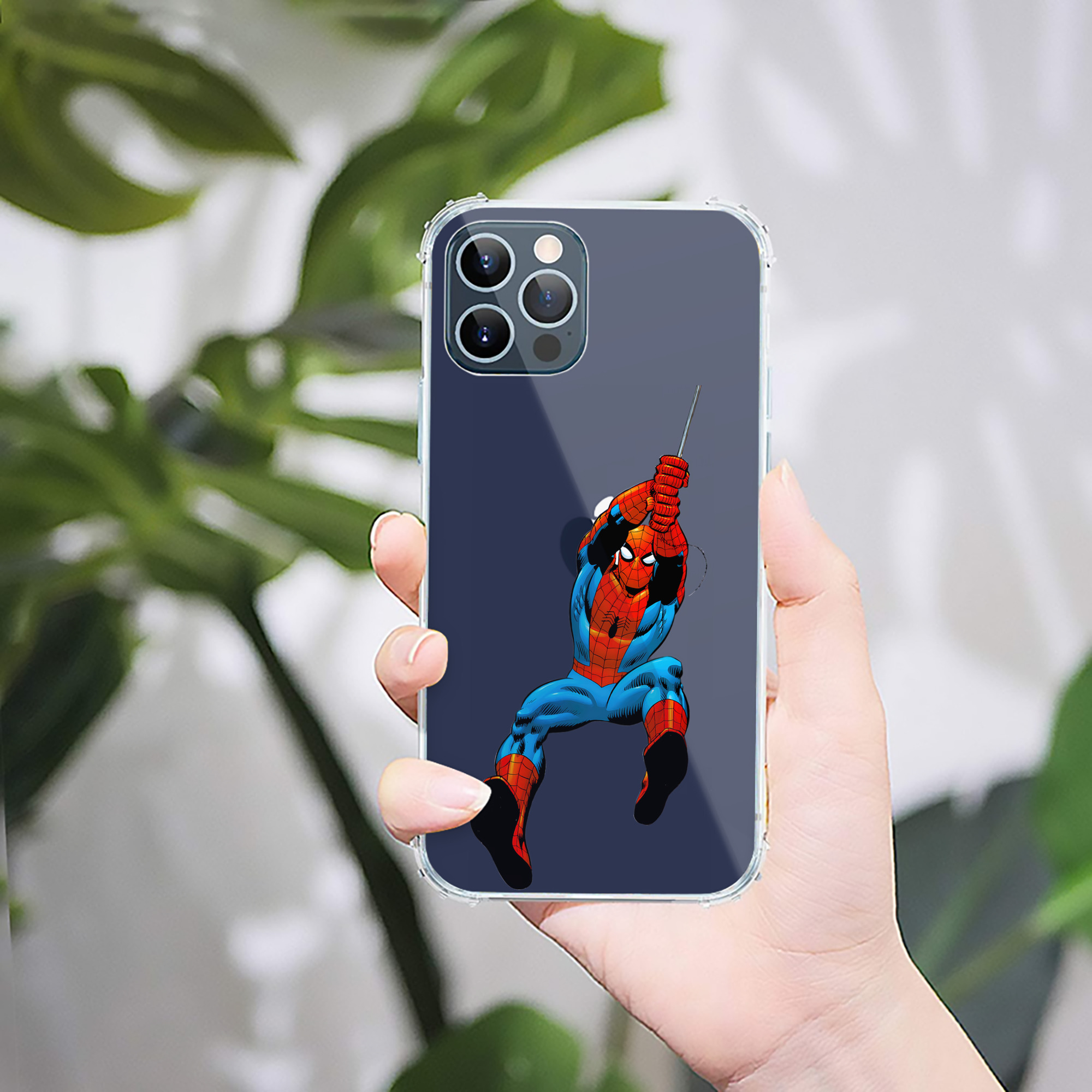 （画像用） Spider Man スパイダーマン 【iPhone 12シリーズ対応】透明スマホケース（クリアソフトケース）